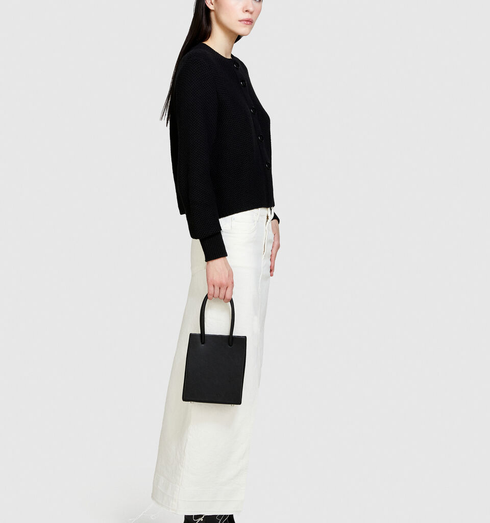 Cardigan with buttons - women's cardigans - Black | Sisley image number 2